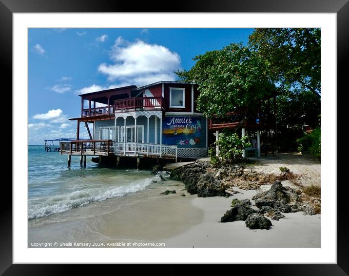 Beach House Cozumel Framed Mounted Print by Sheila Ramsey