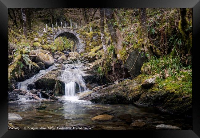The Fairy Bridge, Glen Creran Framed Print by Douglas Milne