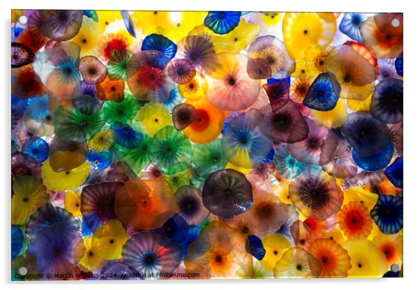 Glass Flower Ceiling at the Bellagio Acrylic by Martin Williams