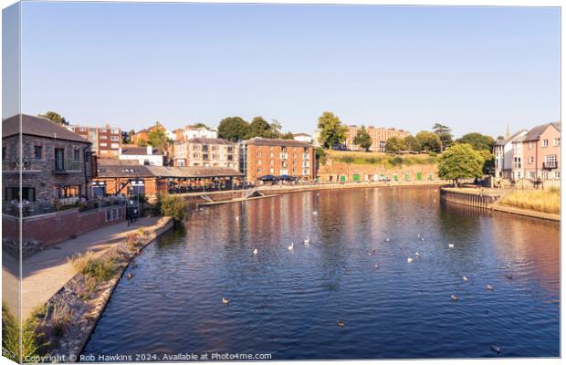 Summer at Exeter Quay Canvas Print by Rob Hawkins