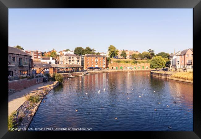 Summer at Exeter Quay Framed Print by Rob Hawkins