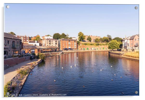 Summer at Exeter Quay Acrylic by Rob Hawkins