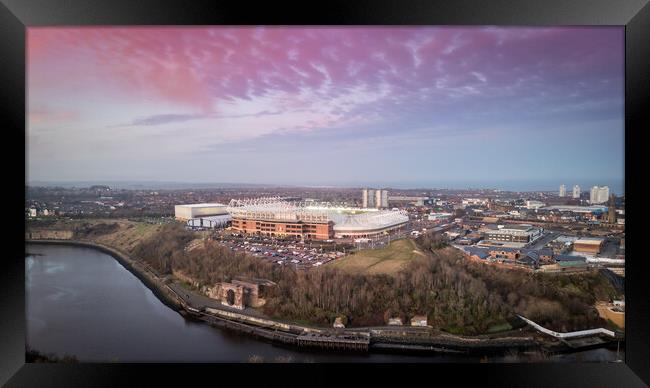 The Stadium of Light Framed Print by Apollo Aerial Photography
