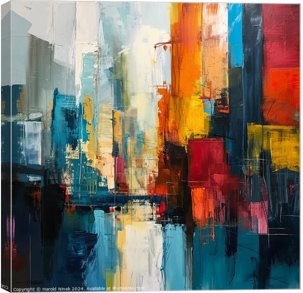 Urban Hues Canvas Print by Harold Ninek