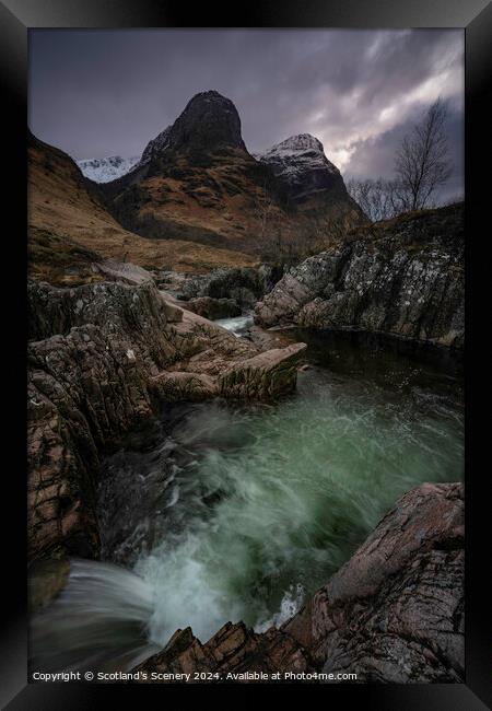 River Coe, Glencoe, Highlands Scotland. Framed Print by Scotland's Scenery