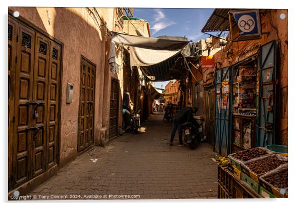 Marrakech Medina Acrylic by Tony Clement