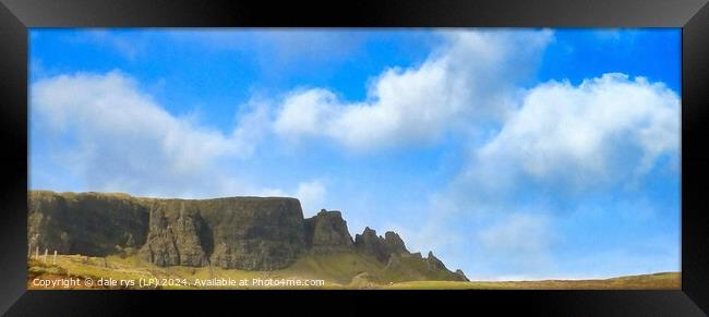 PRETTY AS A PICTURE QUIRAING SKYE SCOTLAND SHEEP Framed Print by dale rys (LP)