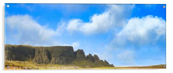 PRETTY AS A PICTURE QUIRAING SKYE SCOTLAND SHEEP Acrylic by dale rys (LP)
