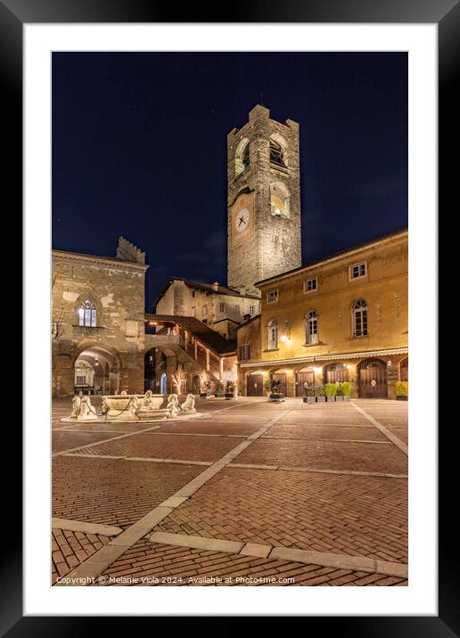 BERGAMO Piazza Vecchio and Campanone Framed Mounted Print by Melanie Viola