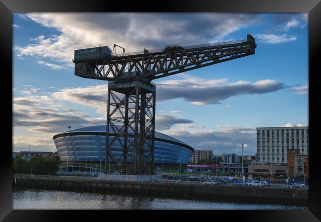 Finnieston Crane and OVO Hydro in Glasgow Framed Print by Artur Bogacki