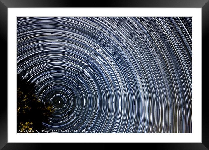 Abstract star trails Polaris Framed Mounted Print by Pete Klinger