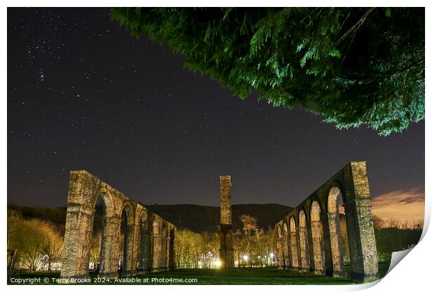 Ynyscedwyn Ironworks and Orion's Belt Print by Terry Brooks