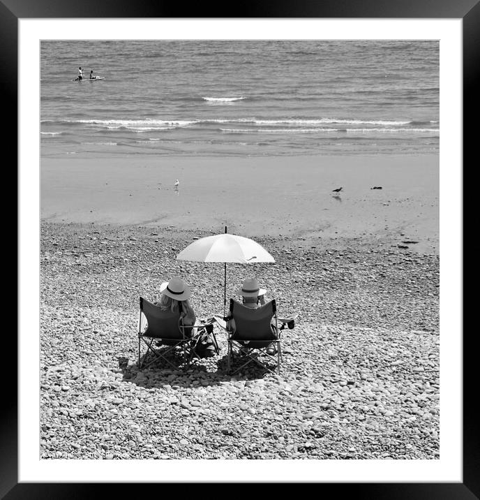 A Day At The Beach Framed Mounted Print by Sheila Ramsey