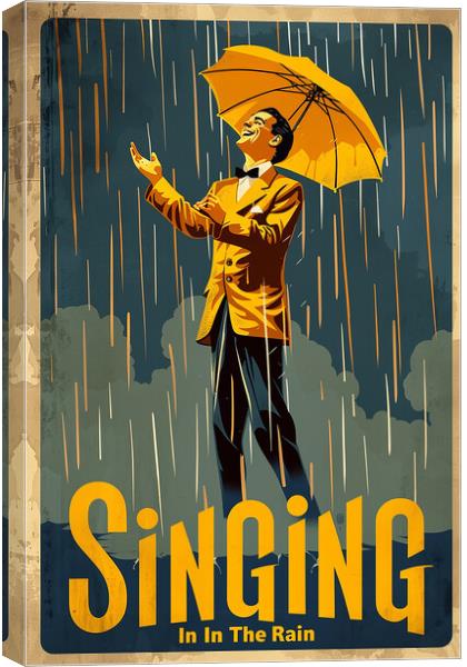 Singing In The Rain Poster Canvas Print by Steve Smith
