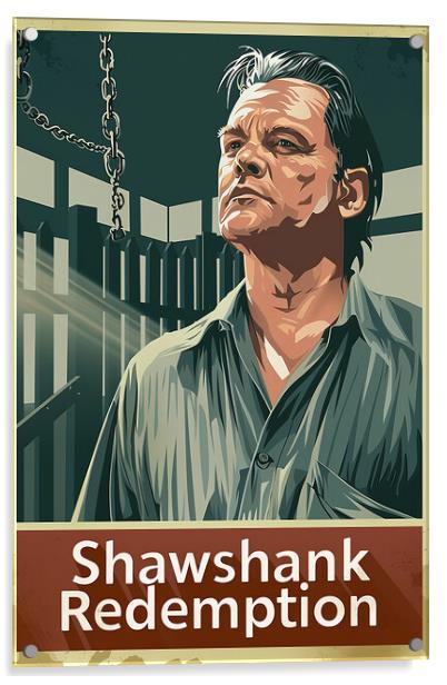 Shawshank Redmption Poster Acrylic by Steve Smith