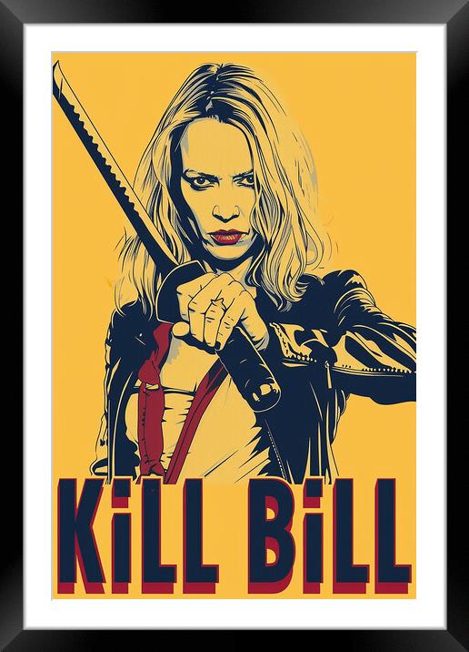 Kill Bill Poster Framed Mounted Print by Steve Smith