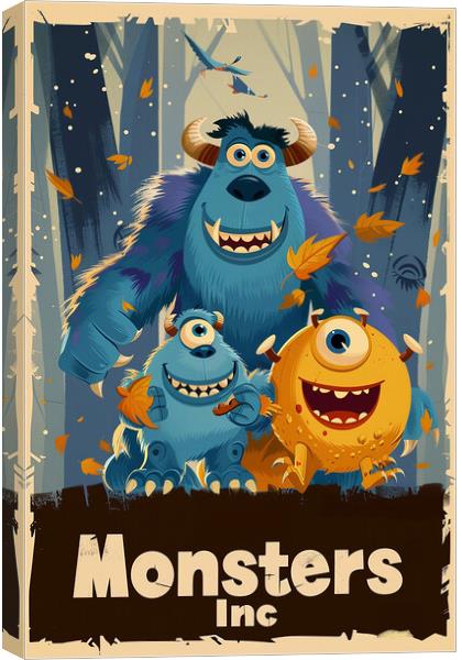 Monsters Inc Poster Canvas Print by Steve Smith