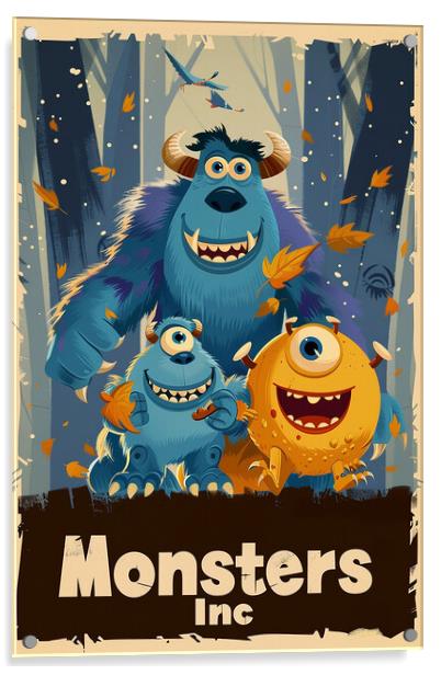 Monsters Inc Poster Acrylic by Steve Smith
