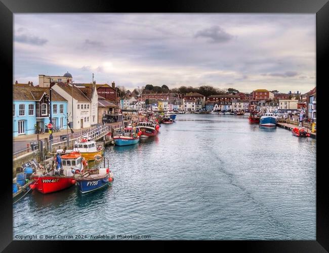 Weymouth Harbour Framed Print by Beryl Curran