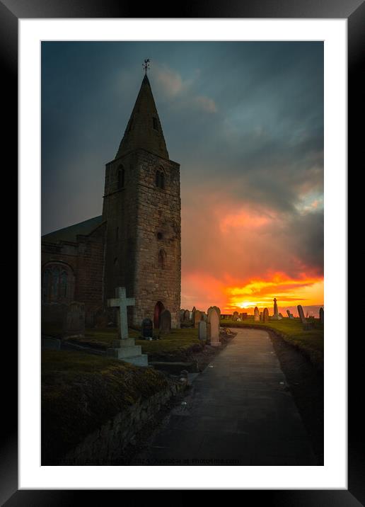 St Bartholomews Church, Newbiggin Sunrise Framed Mounted Print by Bear Newbury