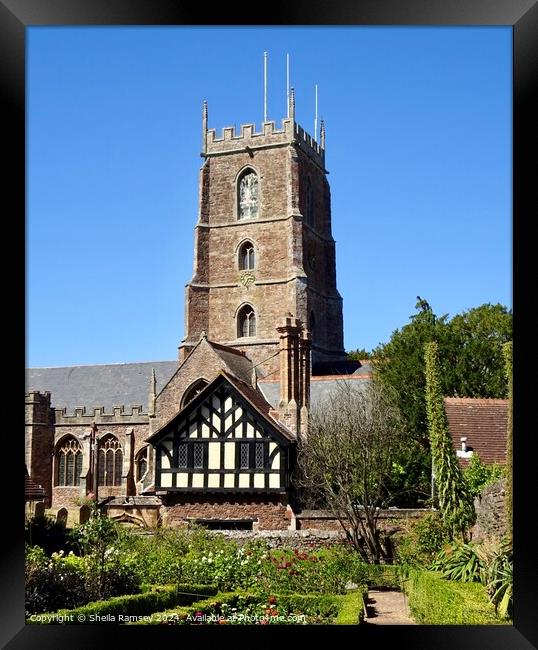 The Church At Dunster Framed Print by Sheila Ramsey
