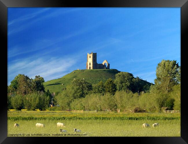 Burrow Mump Framed Print by Les Schofield