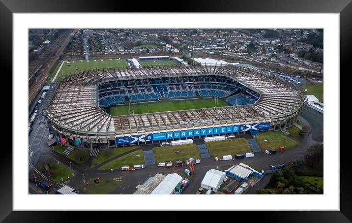 Murrayfield Stadium Framed Mounted Print by Apollo Aerial Photography