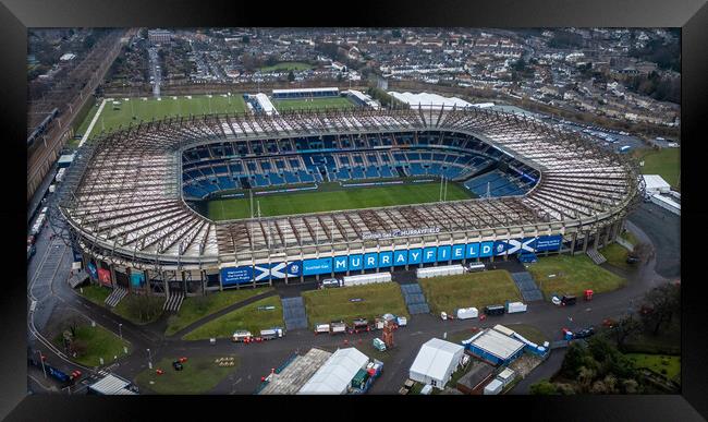 Murrayfield Stadium Framed Print by Apollo Aerial Photography