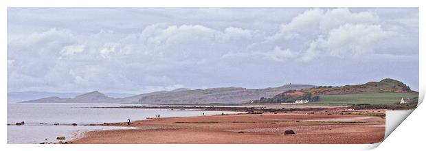 Seamill beach scene, Ayrshire, Scotland Print by Allan Durward Photography