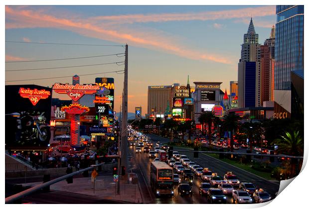 Las Vegas Strip Skyline Cityscape America USA Print by Andy Evans Photos