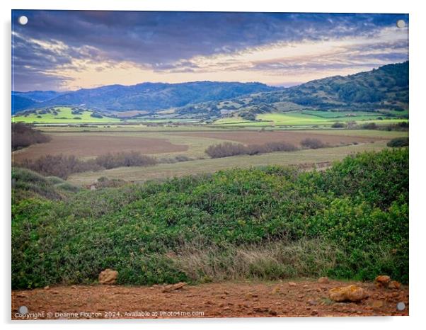 Landscape to Cala Pregonda Menorca Acrylic by Deanne Flouton