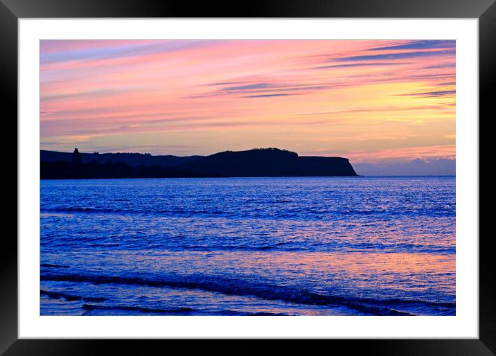 A Scottish sunset seen from Ayr beach Framed Mounted Print by Allan Durward Photography