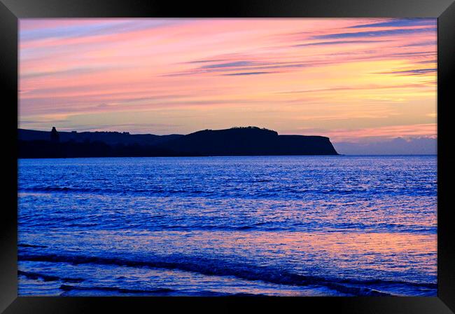 A Scottish sunset seen from Ayr beach Framed Print by Allan Durward Photography