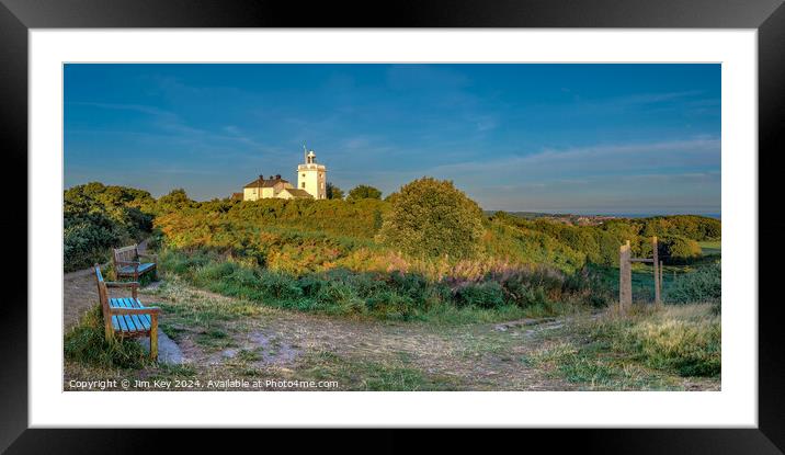 Cromer Lighthouse Panoramic  Framed Mounted Print by Jim Key