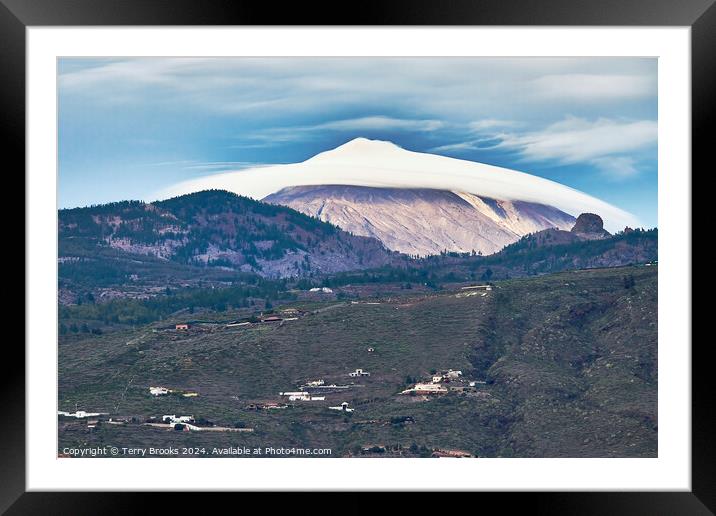 Cap Cloud over Mount Teide Framed Mounted Print by Terry Brooks