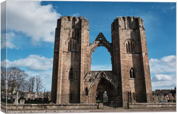 Elgin Cathedral Canvas Print by Tom McPherson