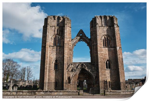 Elgin Cathedral Print by Tom McPherson