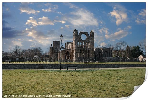 Elgin Cathedral Print by Tom McPherson
