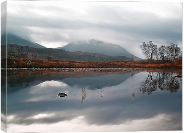 Morning Reflections On Loch Ba Canvas Print by Aj’s Images