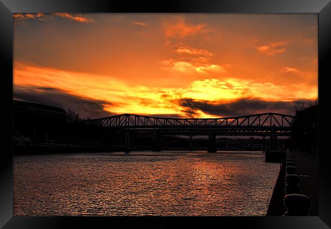 newcastle sunset Framed Print by Northeast Images