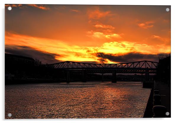 newcastle sunset Acrylic by Northeast Images