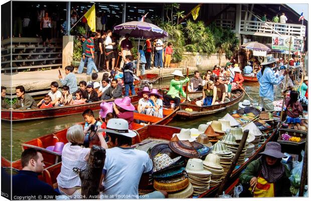Floating Market Thailand Canvas Print by RJW Images