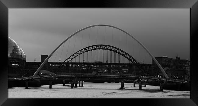 newcastle bridges Framed Print by Northeast Images