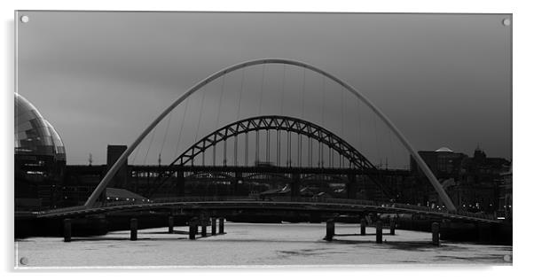 newcastle bridges Acrylic by Northeast Images