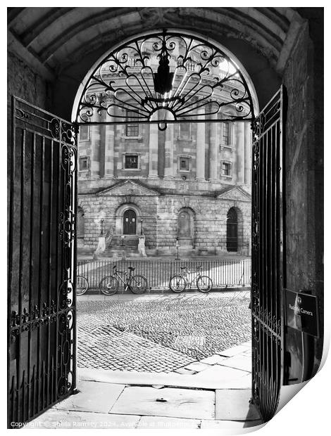 Archway To Radcliffe Camera Print by Sheila Ramsey