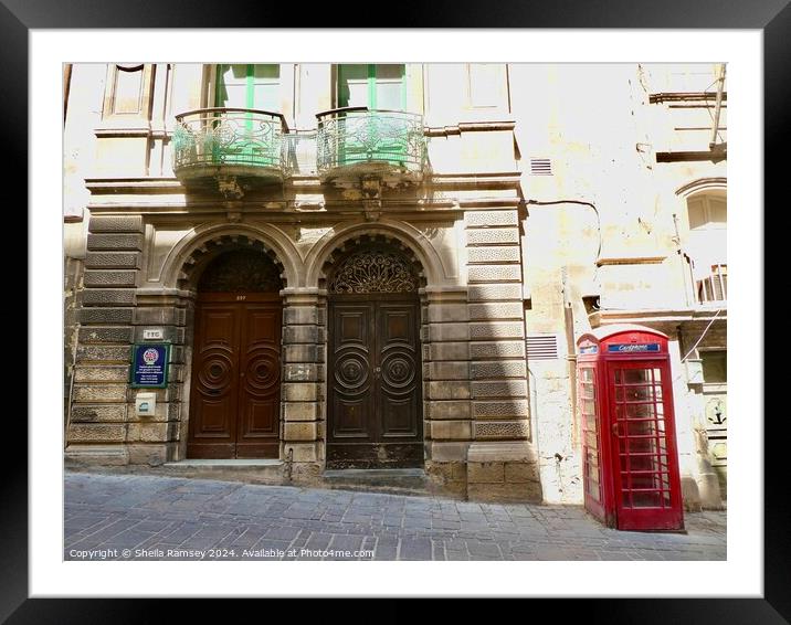 Valletta Doorways Framed Mounted Print by Sheila Ramsey