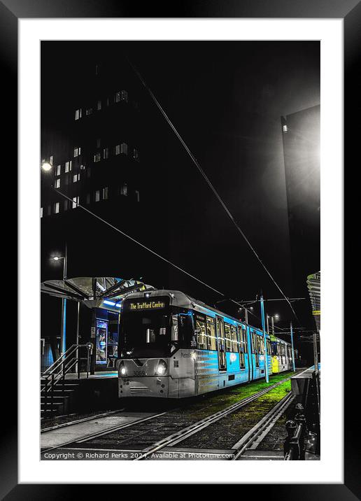 The Last Tram Home Framed Mounted Print by Richard Perks