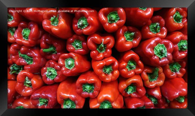 Red Peppers Framed Print by Tom McPherson