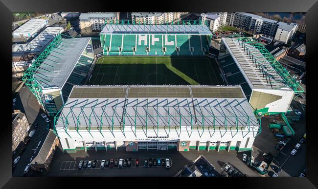 Easter Road Stadium Framed Print by Apollo Aerial Photography
