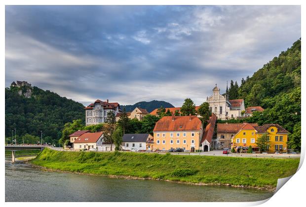 Celje Town At Savinja River In Slovenia Print by Artur Bogacki
